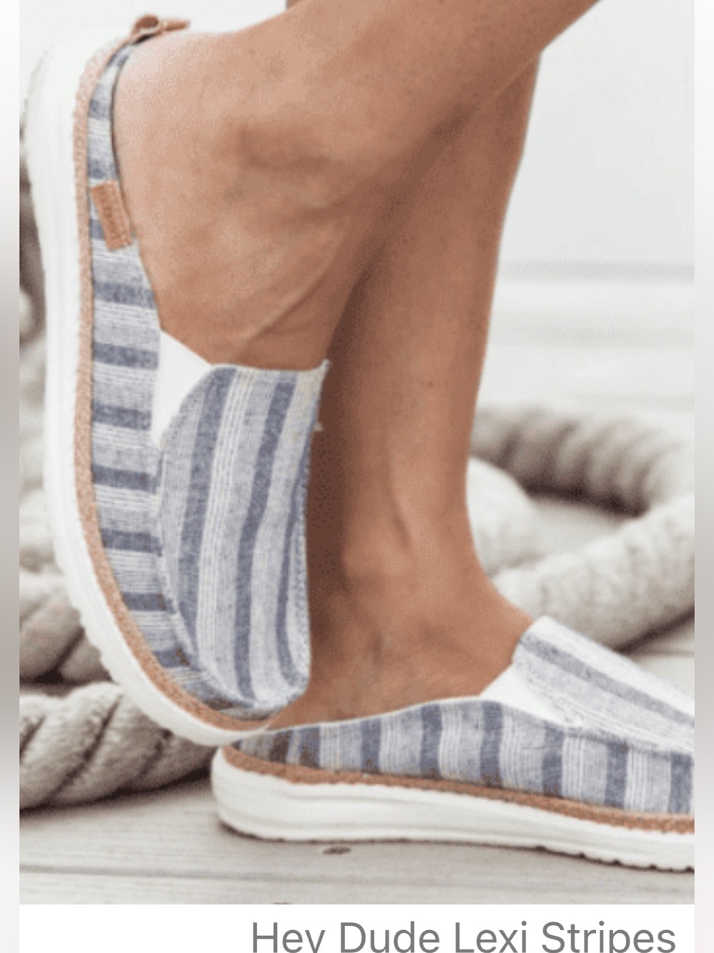 Hey Dude stripes Slip-On Canvas mules